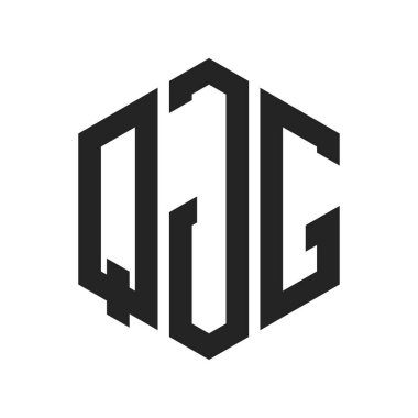 QJG Logo Tasarımı. İlk Harf QJG Monogram Logosu Hexagon şekli ile