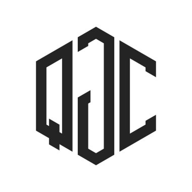 QJC Logo Tasarımı. İlk Harf QJC Monogram Logosu Hexagon şekli ile