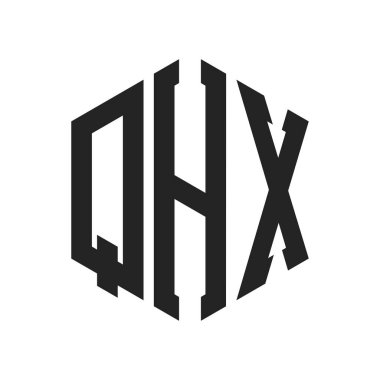 QHX Logo Tasarımı. Altıgen şekil kullanan ilk Harf QHX Monogram Logosu