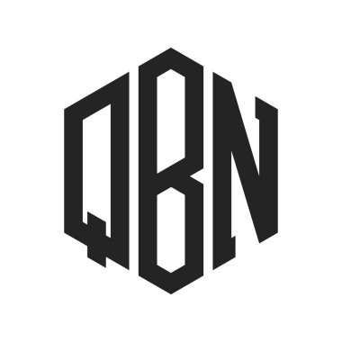QBN Logo Tasarımı. Altıgen şekilli ilk Harf QBN Monogram Logosu