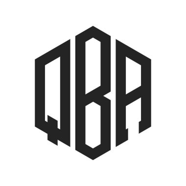 QBA Logo Tasarımı. Altıgen şekilli ilk Harf QBA Monogram Logosu
