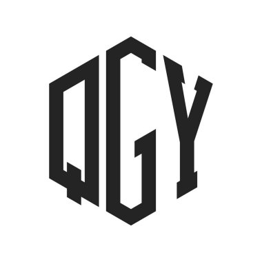 QGY Logo Tasarımı. İlk Harf QGY Monogram Logosu Hexagon şekli ile