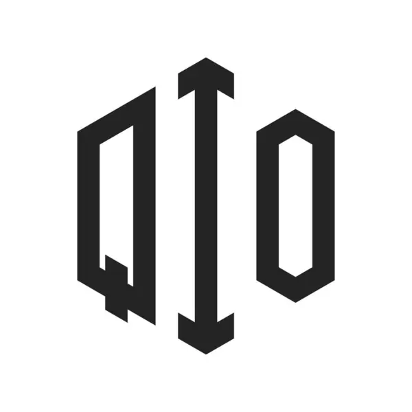 stock vector QIO Logo Design. Initial Letter QIO Monogram Logo using Hexagon shape