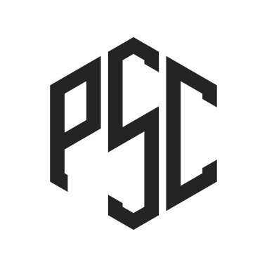 PSC Logo Design. Initial Letter PSC Monogram Logo using Hexagon shape clipart