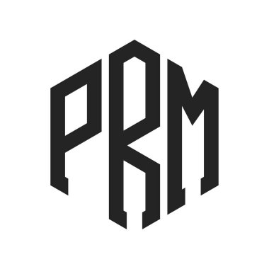 PRM Logo Design. Initial Letter PRM Monogram Logo using Hexagon shape clipart