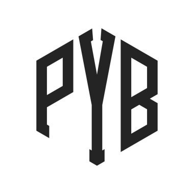 PYB Logo Tasarımı. Altıgen şekil kullanan ilk Harf PYB Monogram Logosu