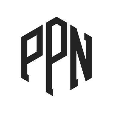 PPN Logo Design. Initial Letter PPN Monogram Logo using Hexagon shape clipart