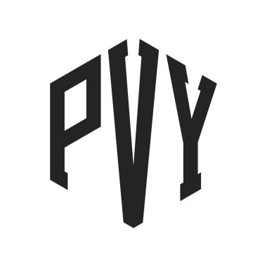 PVY Logo Tasarımı. Altıgen şekil kullanan ilk Harf PVY Monogram Logosu