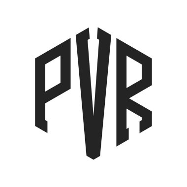 PVR Logo Tasarımı. Altıgen şekil kullanan ilk Harf PVR Monogram Logosu