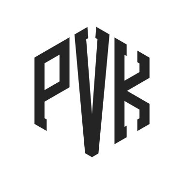 PVK Logo Tasarımı. Altıgen şekil kullanan ilk Harf PVK Monogram Logosu