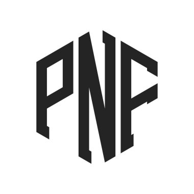 PNF Logo Tasarımı. Altıgen şekil kullanan ilk Harf PNF Monogram Logosu