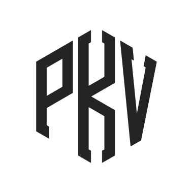 PKV Logo Tasarımı. Hexagon şekli kullanan ilk Harf PKV Monogram Logosu