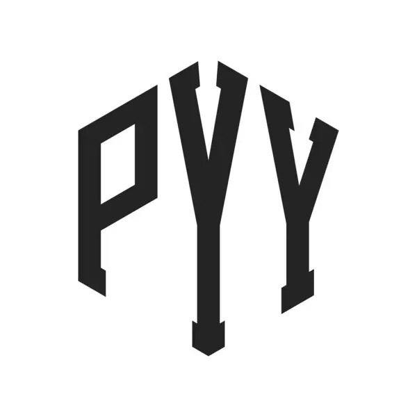 stock vector PYY Logo Design. Initial Letter PYY Monogram Logo using Hexagon shape
