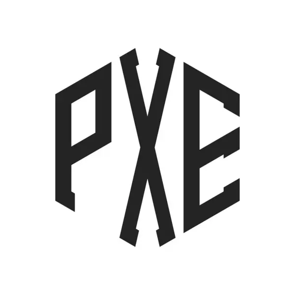stock vector PXE Logo Design. Initial Letter PXE Monogram Logo using Hexagon shape