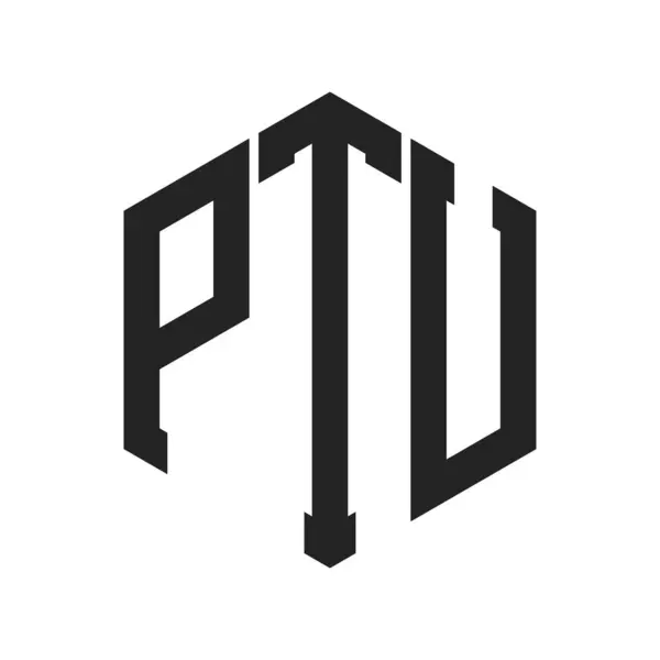stock vector PTU Logo Design. Initial Letter PTU Monogram Logo using Hexagon shape