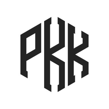PKK Logo Design. Initial Letter PKK Monogram Logo using Hexagon shape clipart