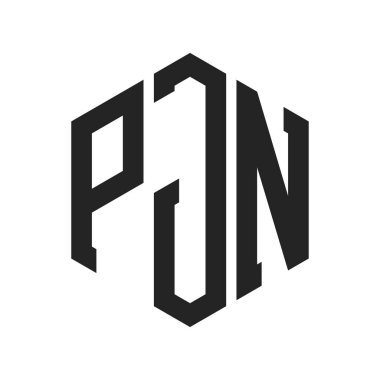 PJN Logo Tasarımı. Altıgen şekil kullanan ilk Harf PJN Monogram Logosu