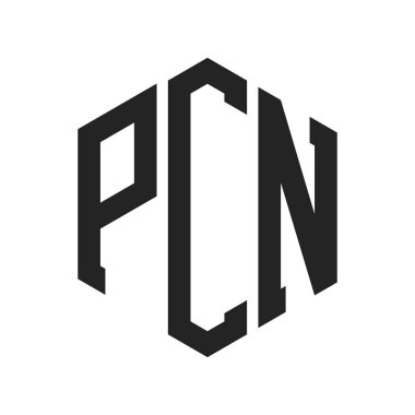 PCN Logo Design. Initial Letter PCN Monogram Logo using Hexagon shape clipart