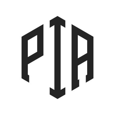 PIA Logo Tasarımı. Altıgen şekil kullanan ilk Harf PIA Monogram Logosu