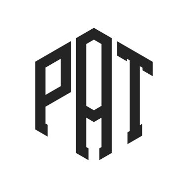 PAT Logo Tasarımı. Altıgen şekil kullanan İlk Harf PAT Monogram Logosu