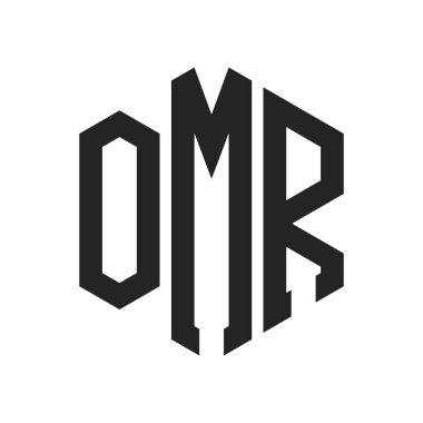 OMR Logo Tasarımı. Altıgen şekilli ilk Harf OMR Monogram Logosu