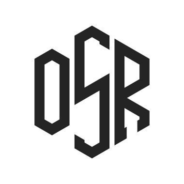 OSR Logo Tasarımı. Altıgen şekilli ilk Harf OSR Monogram Logosu