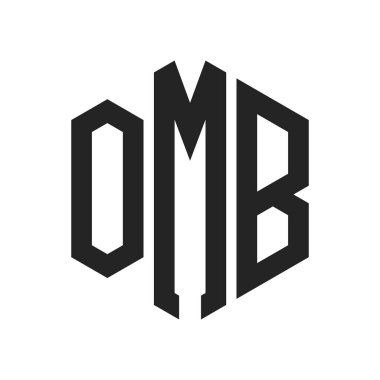 OMB Logo Design. Initial Letter OMB Monogram Logo using Hexagon shape clipart