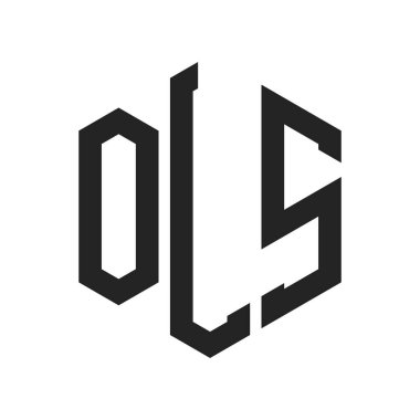 OLS Logo Design. Initial Letter OLS Monogram Logo using Hexagon shape clipart