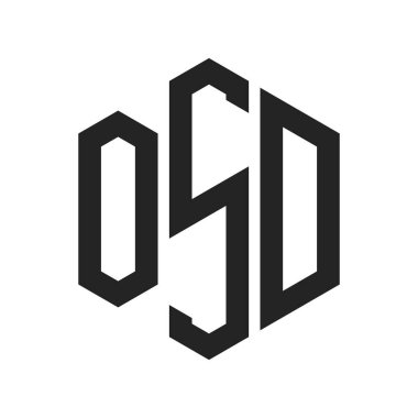 OSD Logo Tasarımı. Altıgen şekil kullanan İlk Harf OSD Monogram Logosu