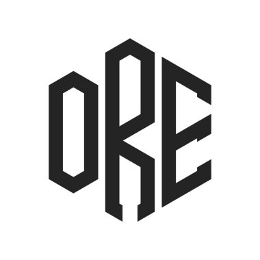 ORE Logo Tasarımı. Altıgen şekilli ilk Harf ORE Monogram Logosu