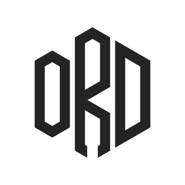 Ameliyathane Logosu Tasarımı. Altıgen şekilli ilk Harf ORD Monogram Logosu