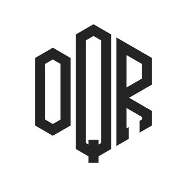 OQR Logo Tasarımı. Altıgen şekilli ilk Harf OQR Monogram Logosu