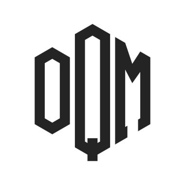 OQM Logo Tasarımı. Altıgen şekil kullanan ilk Harf OQM Monogram Logosu