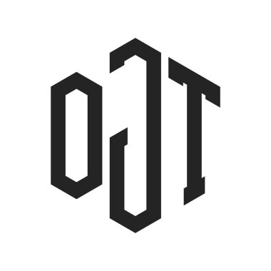 OJT Logo Tasarımı. Altıgen şekilli ilk Harf OJT Monogram Logosu