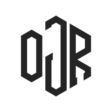 OJR Logo Tasarımı. Altıgen şekilli ilk Harf OJR Monogram Logosu