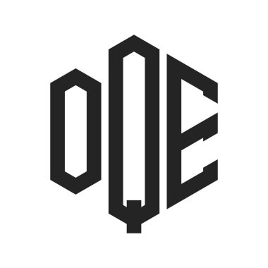 OQE Logo Tasarımı. Altıgen şekil kullanan ilk Harf OQE Monogram Logosu