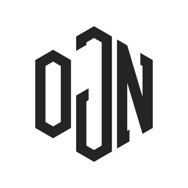 OJN Logo Tasarımı. Altıgen şekilli ilk Harf OJN Monogram Logosu