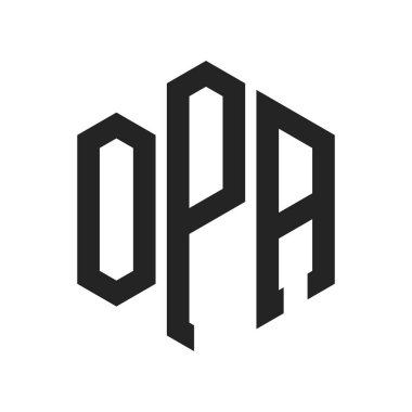 DGİ Logo Tasarımı. Altıgen şekil kullanan İlk Harf OPA Monogram Logosu