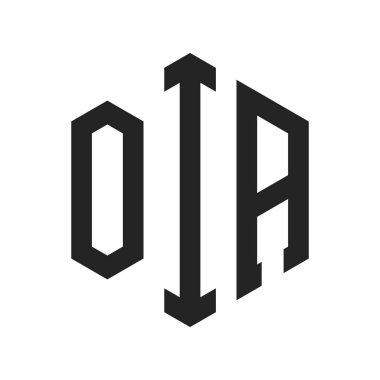 OIA logo tasarımı. Altıgen şekil kullanan ilk Harf OIA Monogram Logosu