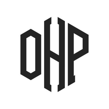 OHP Logo Design. Initial Letter OHP Monogram Logo using Hexagon shape clipart