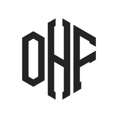 OHF Logo Tasarımı. Altıgen şekil kullanan İlk Harf OHF Monogram Logosu