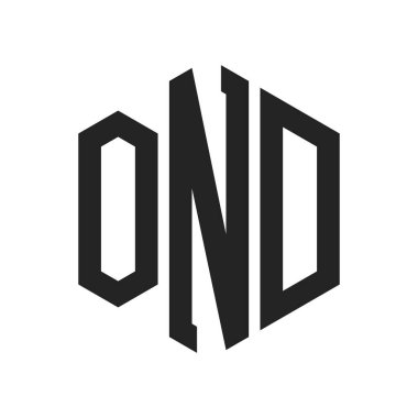 OND Logo Tasarımı. Altıgen şekil kullanan ilk Harf OND Monogram Logosu