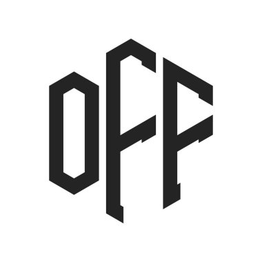 Kapalı Logo Tasarımı. Altıgen şekilli İlk Harf Kapalı Monogram Logosu