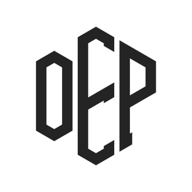 OEP Logo Tasarımı. Altıgen şekilli ilk Harf OEP Monogram Logosu