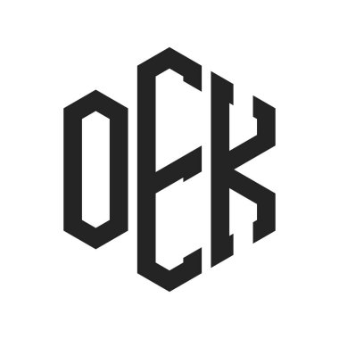 Tamam Logo Tasarımı. Altıgen şekil kullanan ilk Harf OEK Monogram Logosu