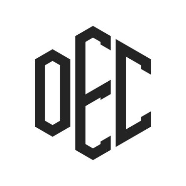 OEC Logo Tasarımı. Altıgen şekilli ilk Harf OEC Monogram Logosu