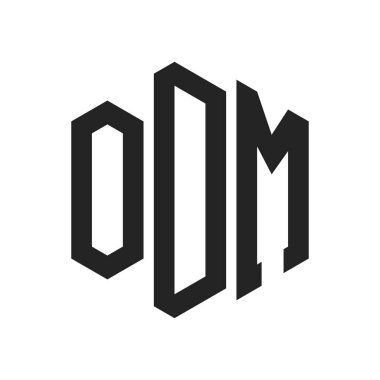 ODM Logo Design. Initial Letter ODM Monogram Logo using Hexagon shape clipart