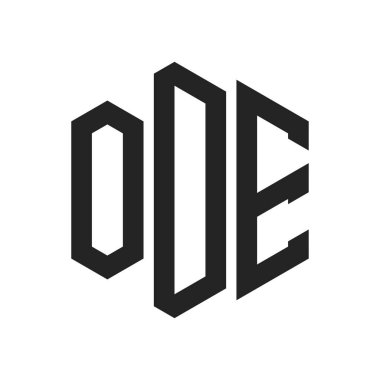 ODE Logo Design. Initial Letter ODE Monogram Logo using Hexagon shape clipart