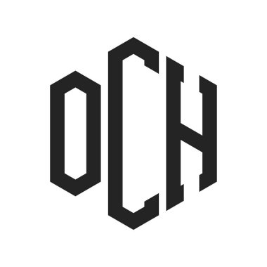 OCH Logo Tasarımı. Altıgen şekilli İlk Harf OCH Monogram Logosu