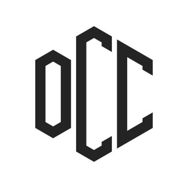 OCC Logo Tasarımı. Altıgen şekil kullanan İlk Harf OCC Monogram Logosu